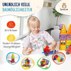 Magnetische Bausteine Set mit 120 Teilen und 2 Autos